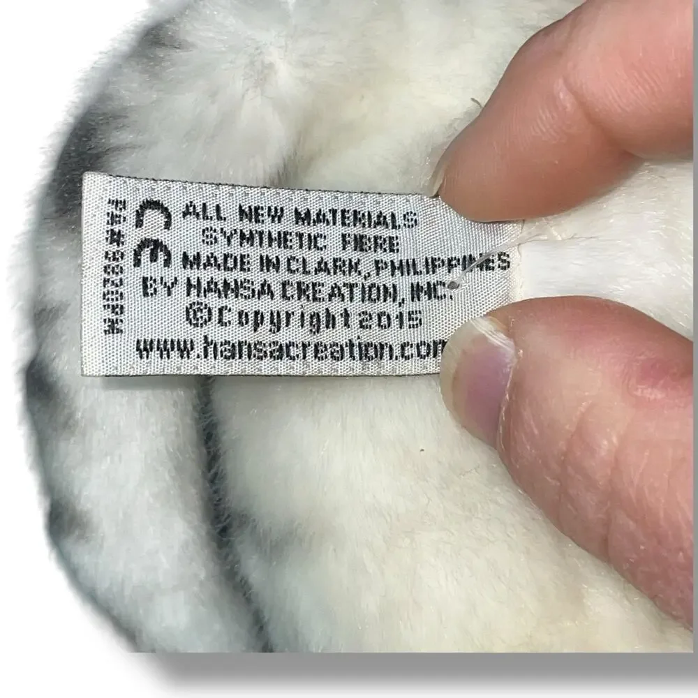 Hansa Creations Plush White Tiger Cub Lifelike Stuffed Animal Baby Cat 8